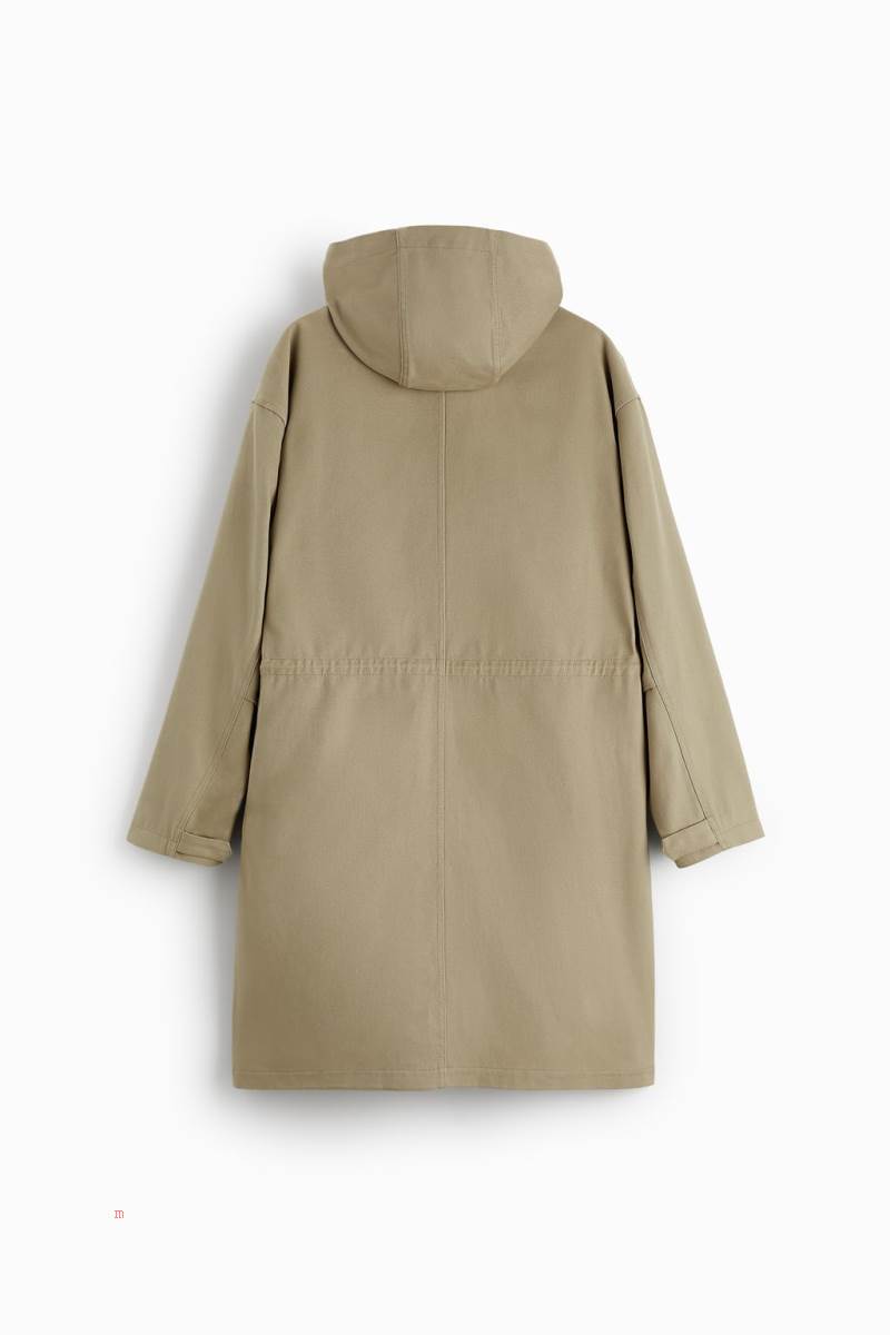 ZARA COTTON PARKA Vinterjackor Herr Ljusbruna | YRTNJ-1673