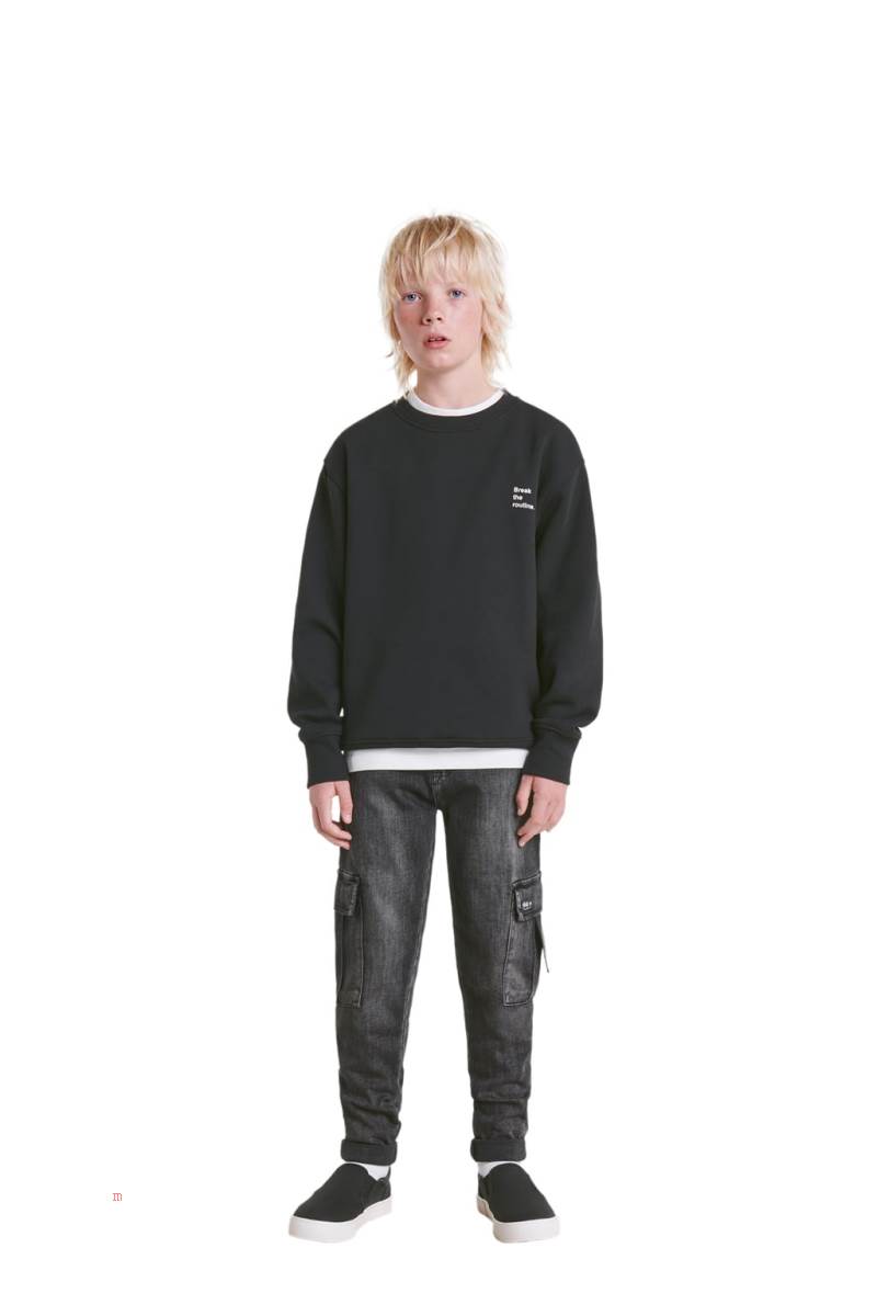 ZARA COTTON Träningsskor Pojke Svarta | BRKCQ-7965