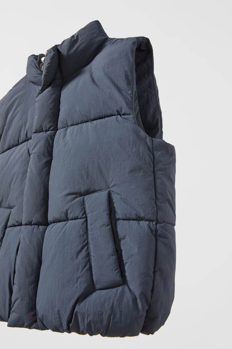 ZARA CRINKLE PUFFER Kostym Gilet Pojke Blå | YAKXQ-1674