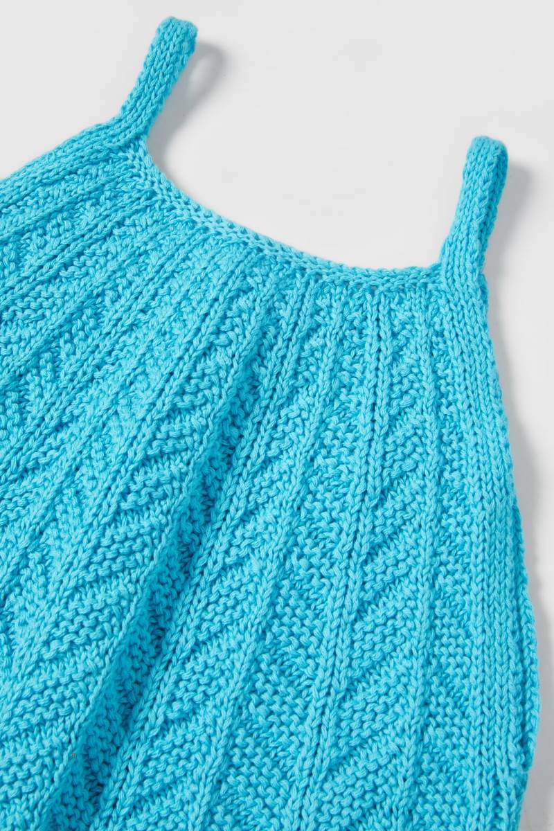 ZARA CROCHET HALTER NECK TOP Tröjor Tjej Blå | CMHGJ-2305