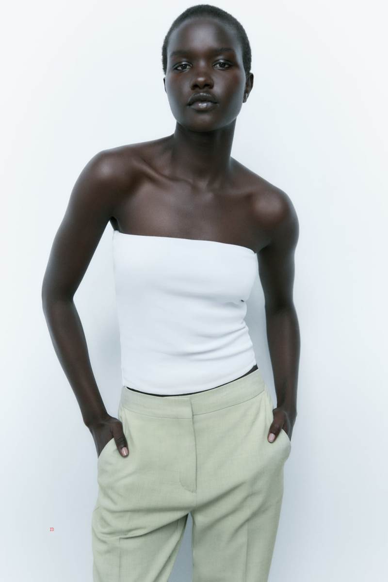 ZARA CROPPED Byxor Dam Gröna | ISYPL-5964