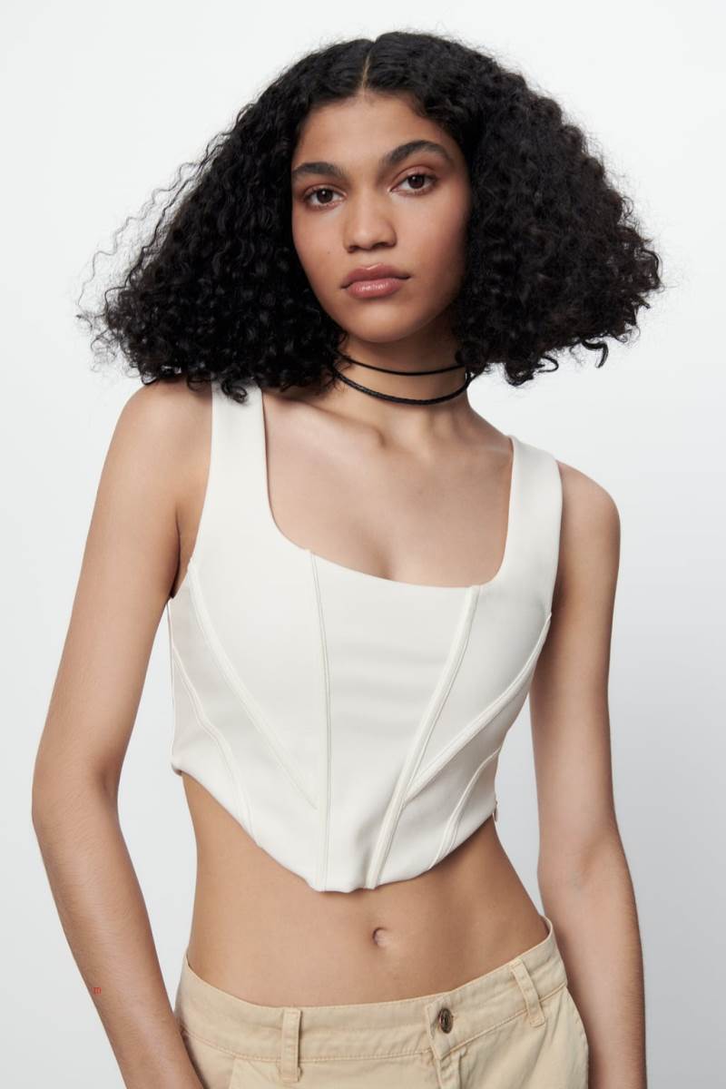 ZARA CROPPED CORSETRY-INSPIRED TOP Crop Top Dam Vita | OZCSM-3952