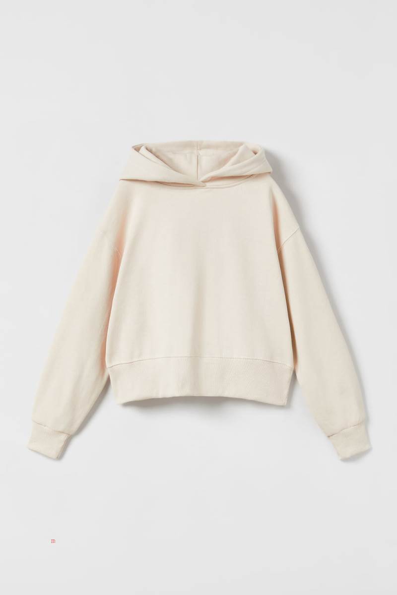 ZARA CROPPED HOODIE AND TROUSERS PACK Hoodie Tjej Grå Vita | NCWXS-9286