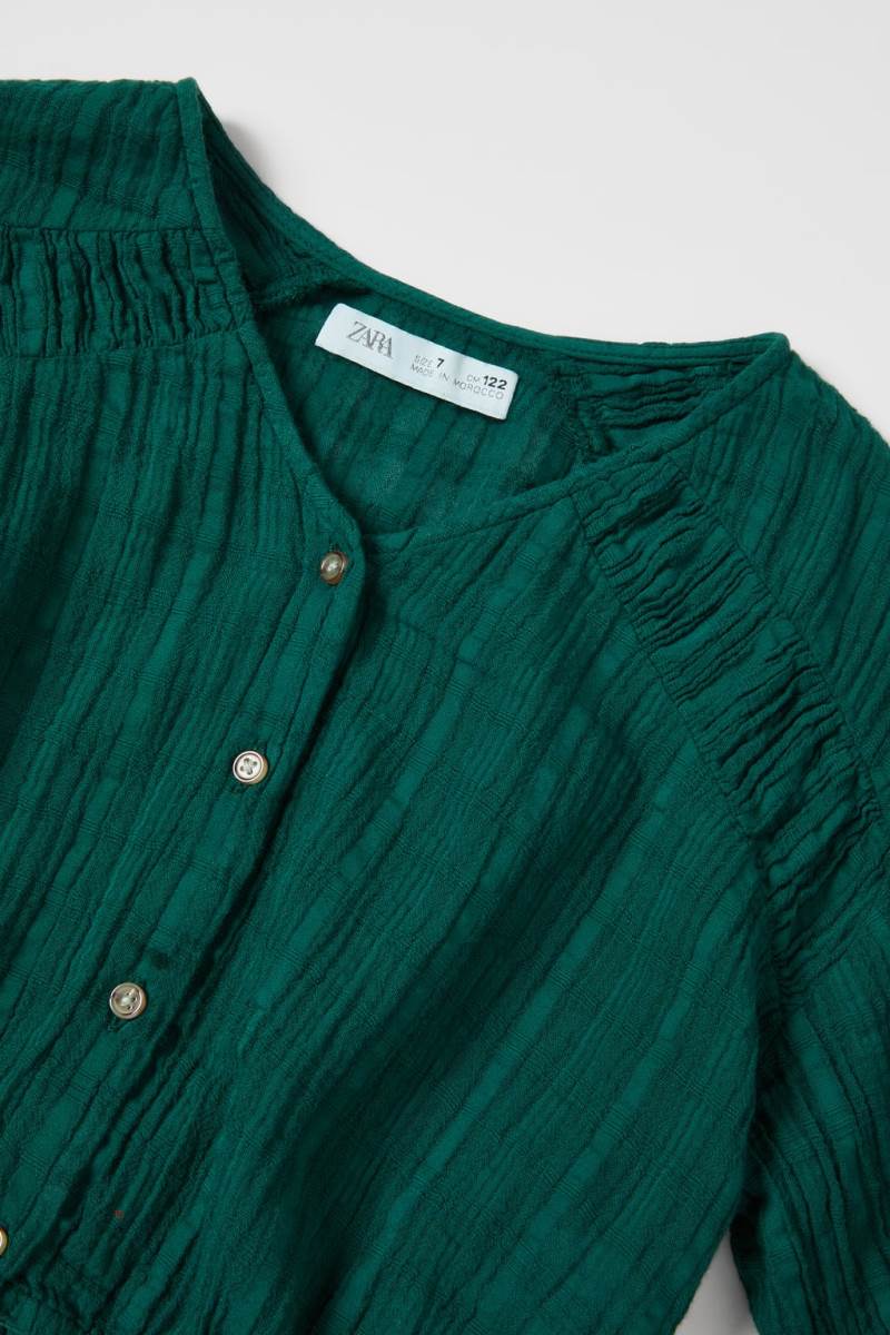 ZARA CROPPED WITH YOKE DETAIL Blusar Tjej Turkos | AVIDW-0986