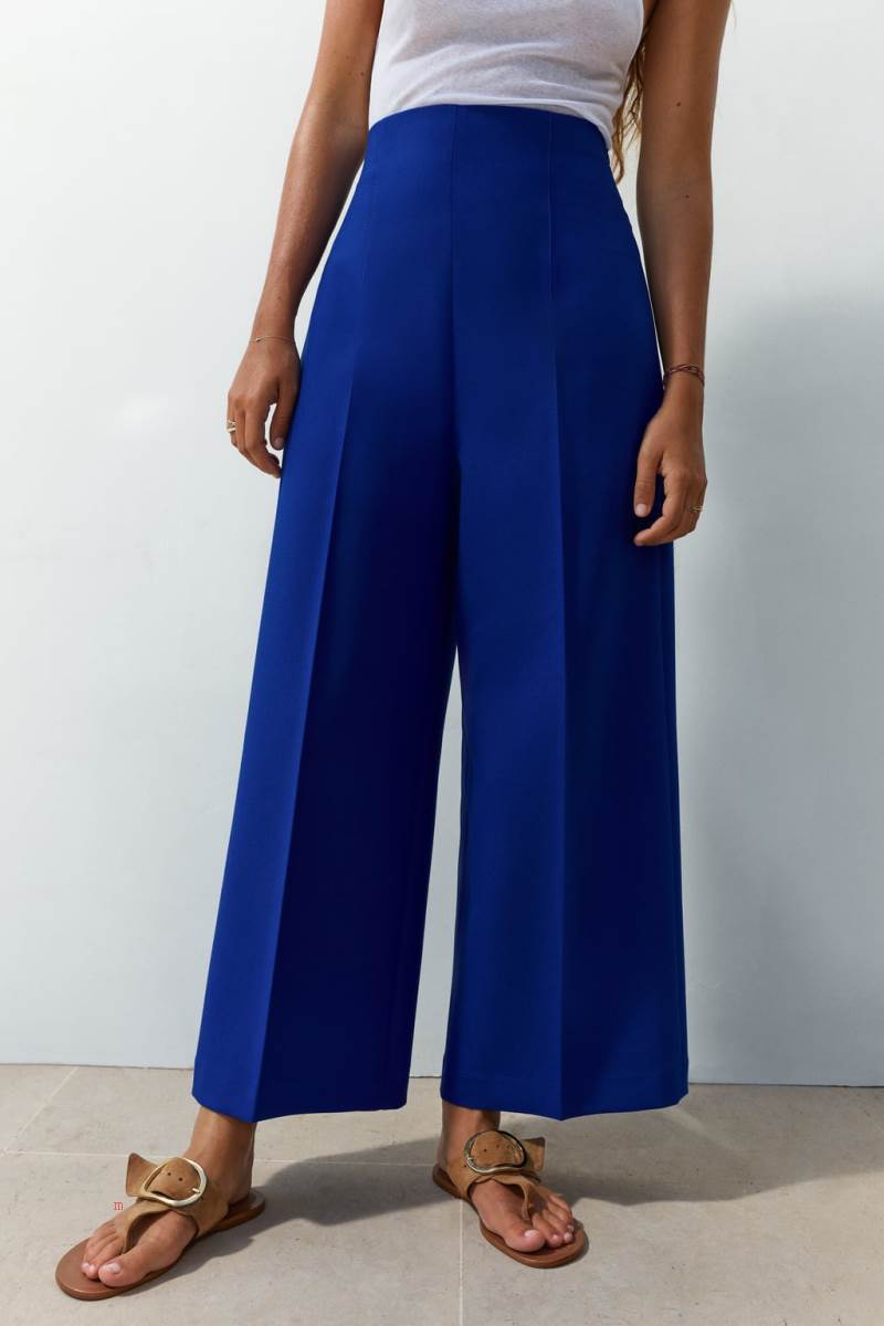 ZARA CULOTTE Byxor Dam Blå | FEBHT-9513