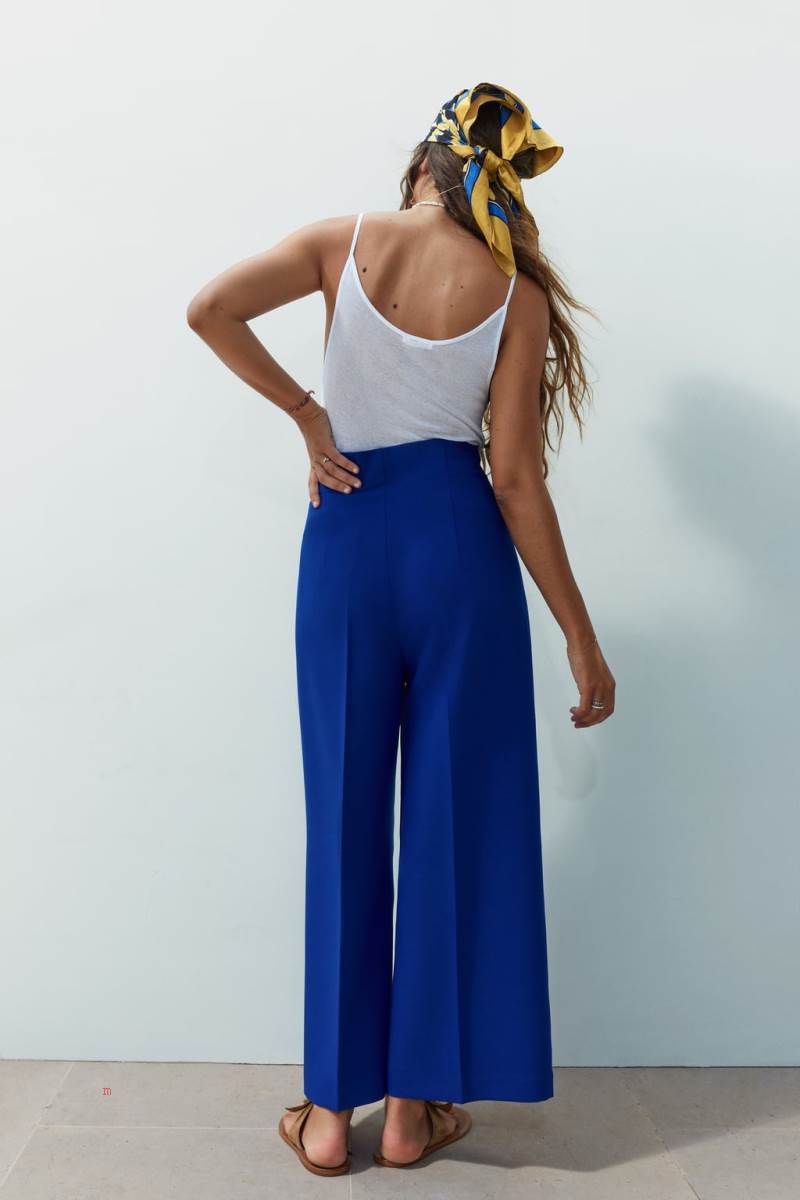 ZARA CULOTTE Byxor Dam Blå | FEBHT-9513