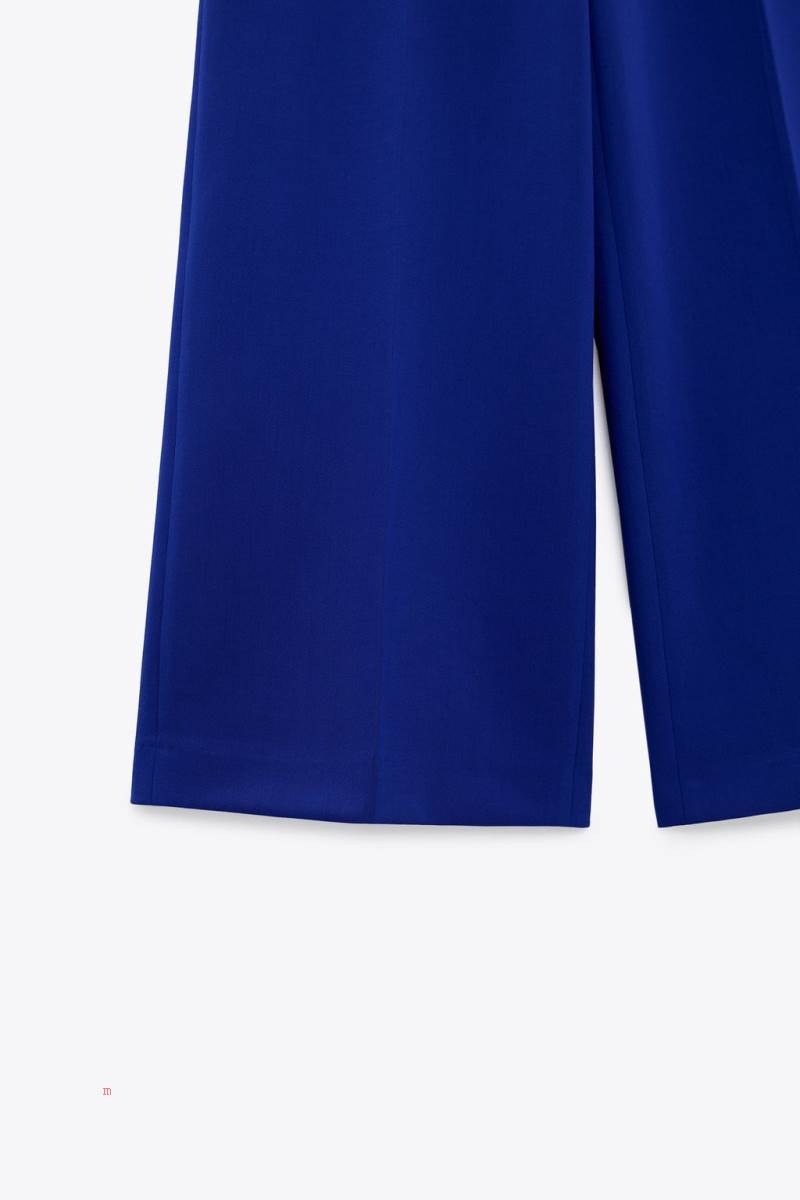 ZARA CULOTTE Byxor Dam Blå | FEBHT-9513