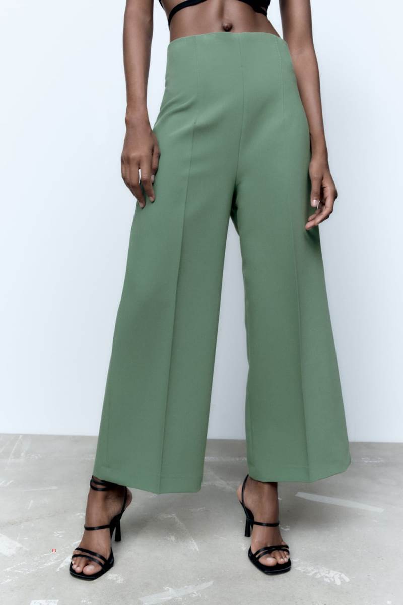 ZARA CULOTTE Byxor Dam Ljusmintgröna Gröna | EAPOB-3152