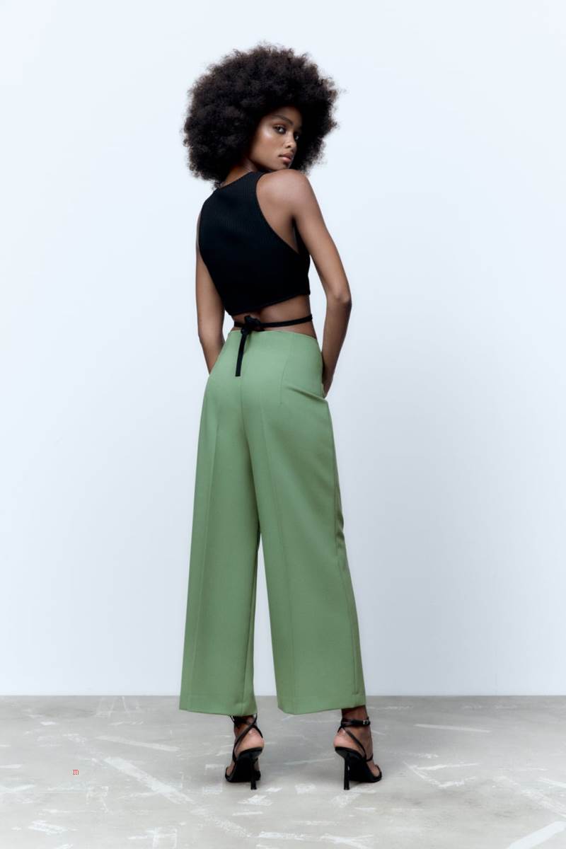 ZARA CULOTTE Byxor Dam Ljusmintgröna Gröna | EAPOB-3152