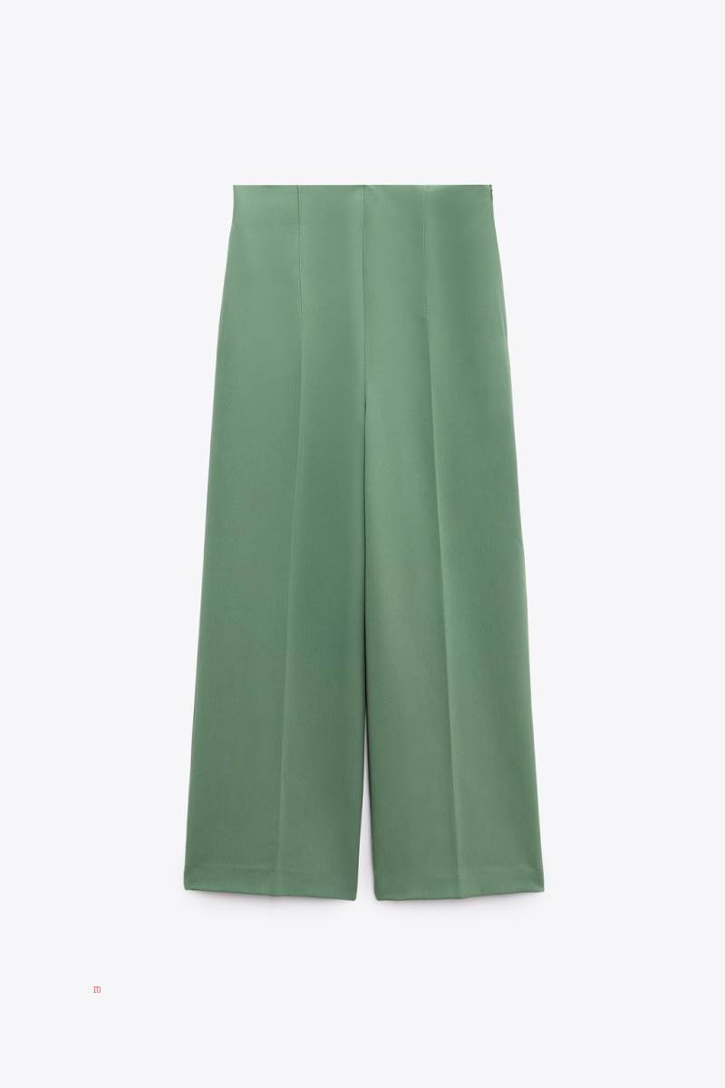ZARA CULOTTE Byxor Dam Ljusmintgröna Gröna | EAPOB-3152