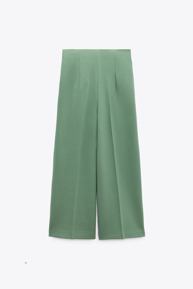 ZARA CULOTTE Byxor Dam Ljusmintgröna Gröna | EAPOB-3152