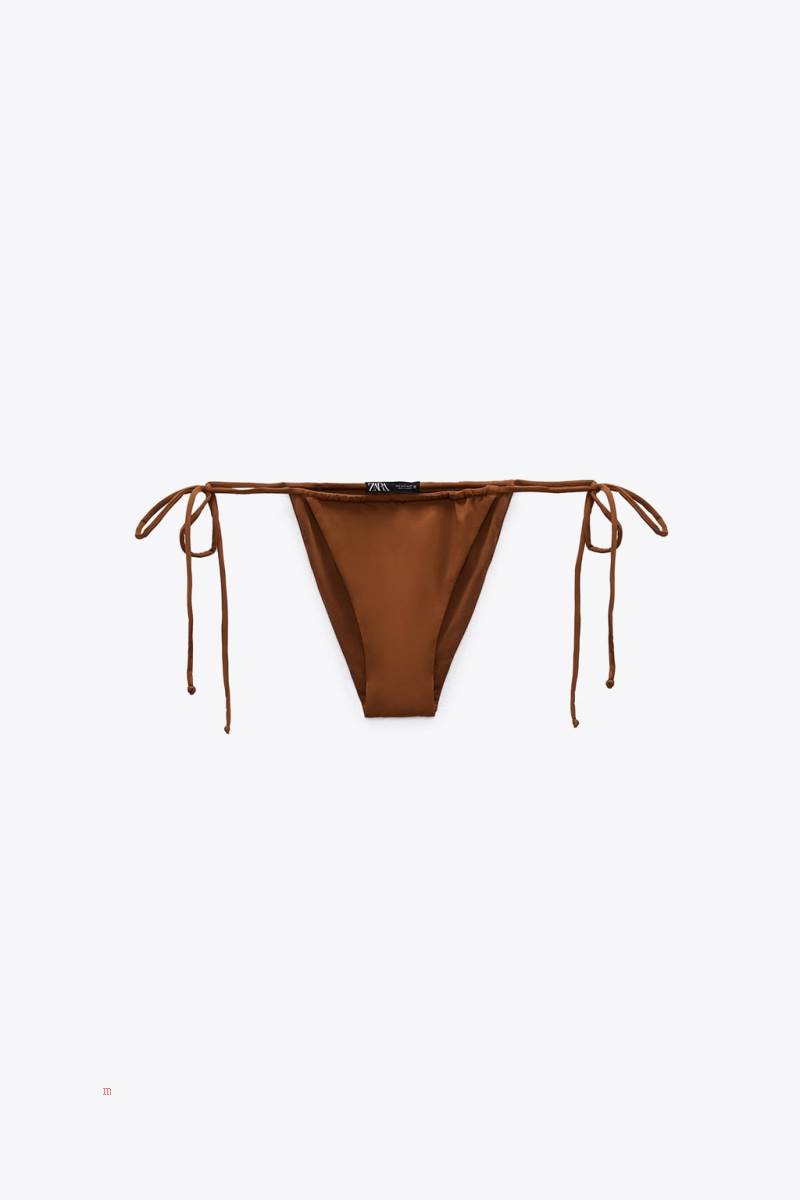 ZARA CURTAIN STRING BIKINI BOTTOMS Badkläder Dam Bruna | SAGDJ-7590
