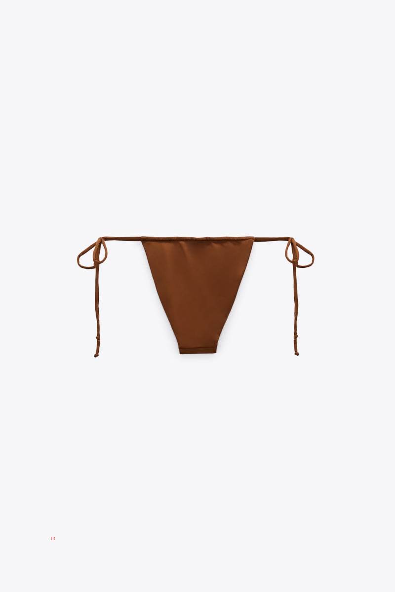 ZARA CURTAIN STRING BIKINI BOTTOMS Badkläder Dam Bruna | SAGDJ-7590