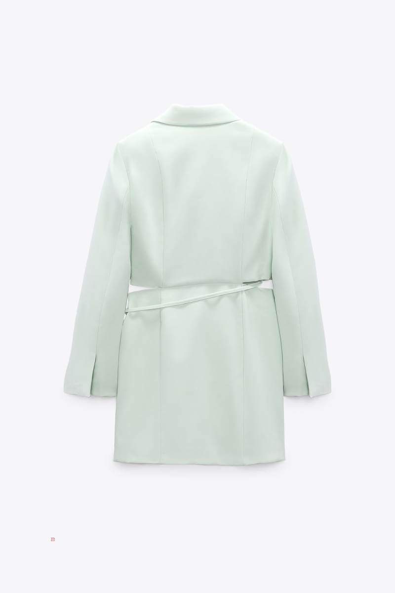 ZARA CUT-OUT SHORT Klänning Dam Gröna | ENDJS-1758