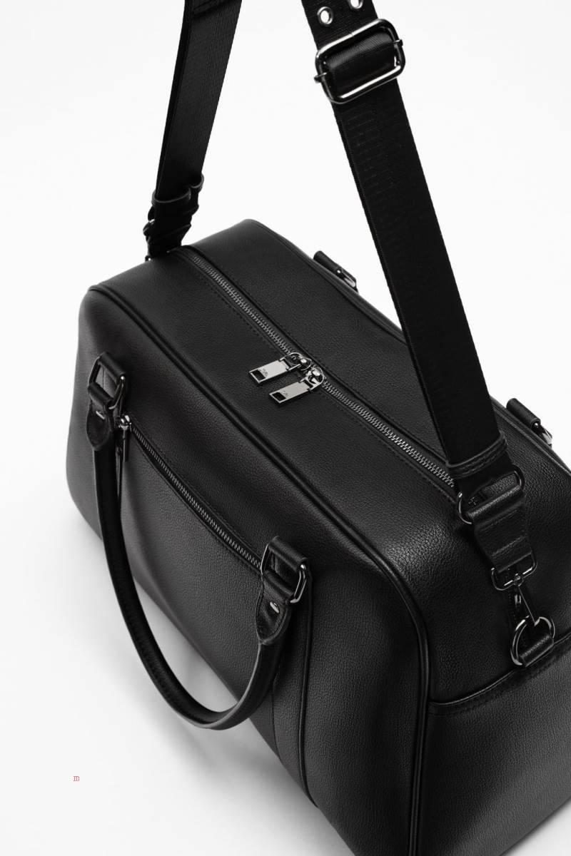 ZARA DAILY BAG Handväska Herr Svarta | QLHDY-7286