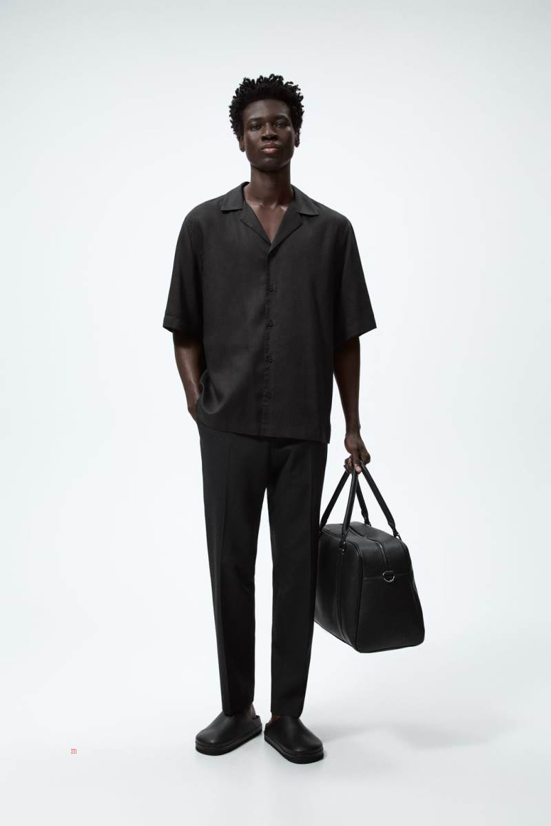 ZARA DAILY BAG Handväska Herr Svarta | QLHDY-7286