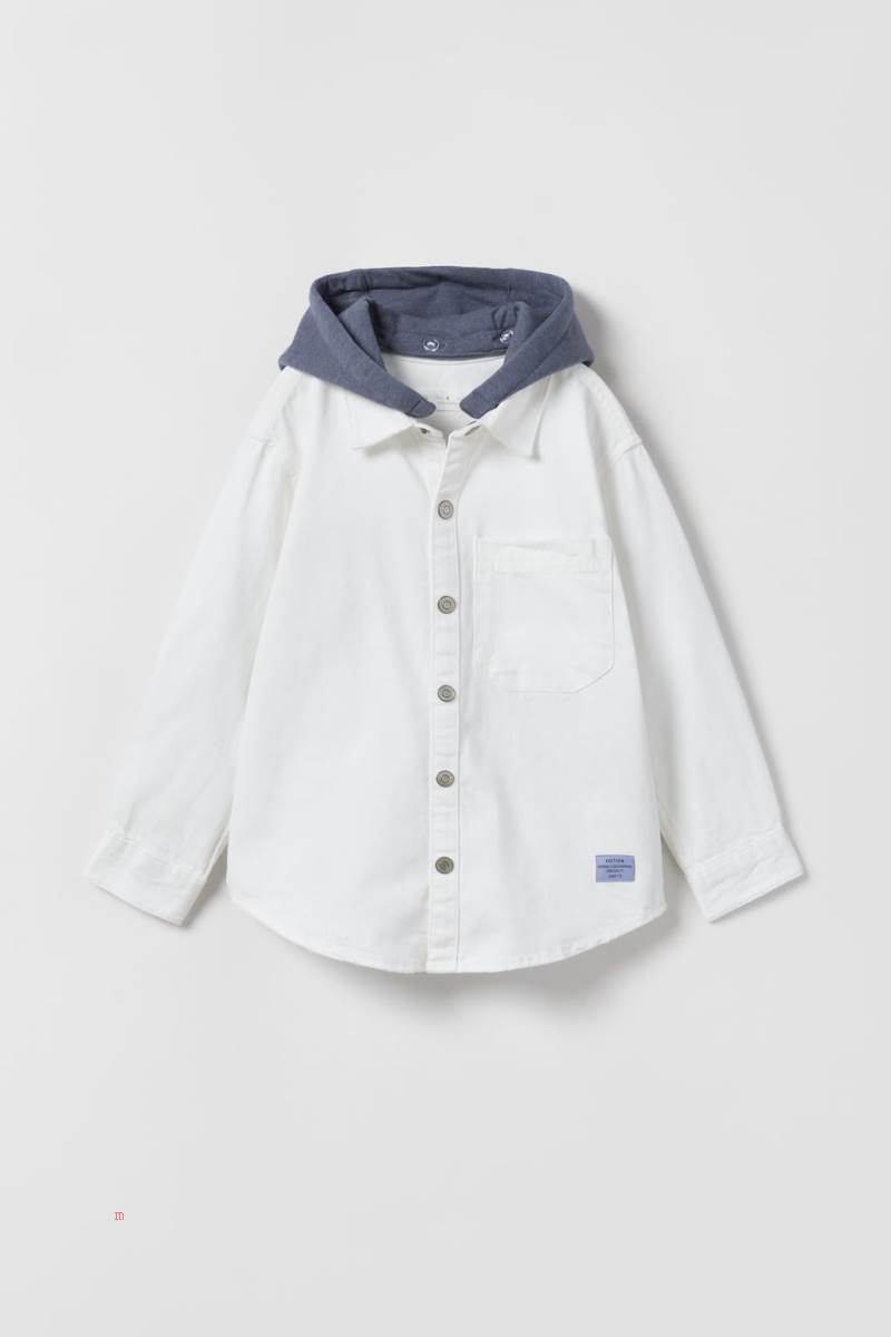 ZARA DENIM WITH MATCHING GRAFFITI PRINT Övertröja Pojke Vita | ANYMD-9736
