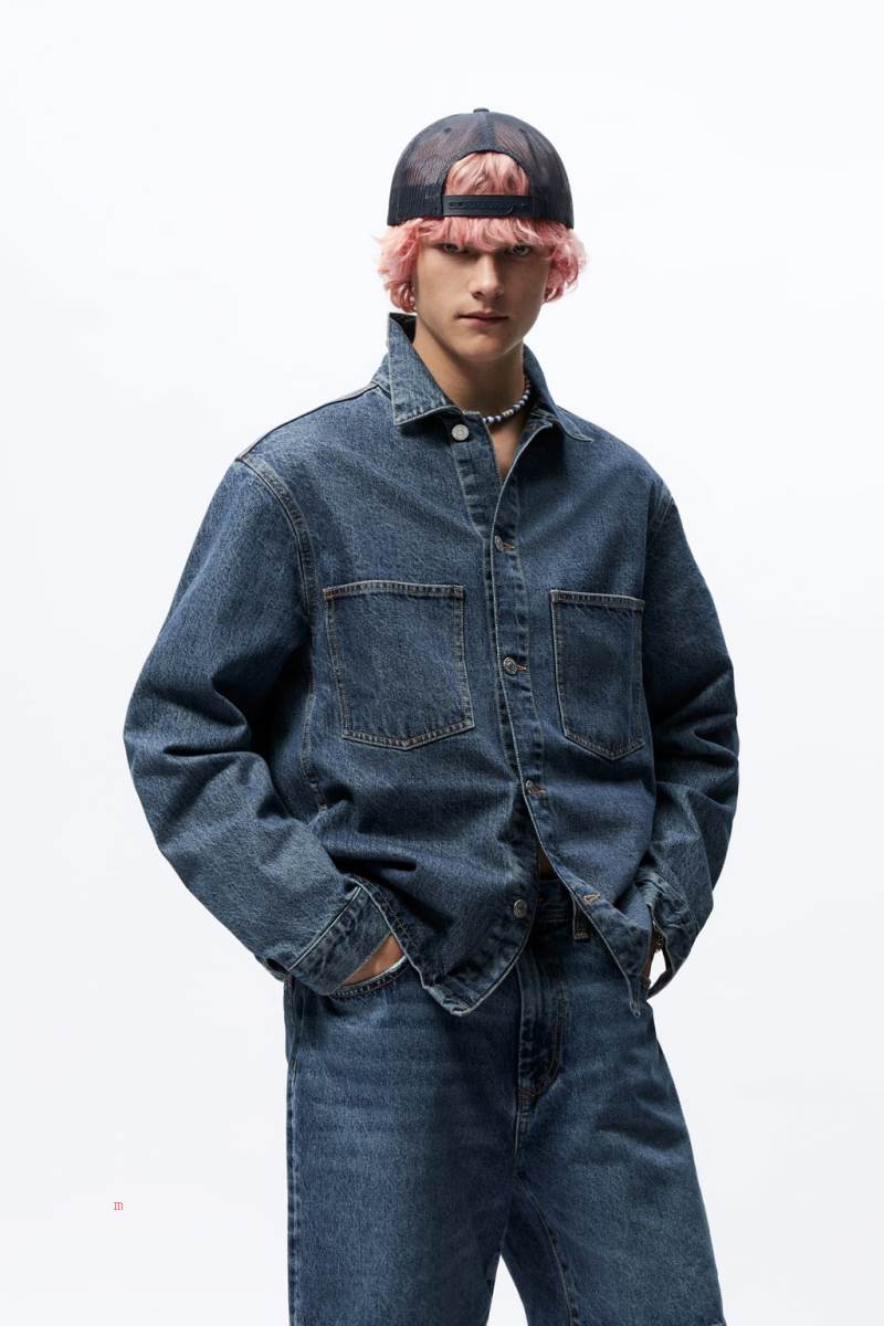 ZARA DENIM Övertröja Herr Blå | JSEYL-2807
