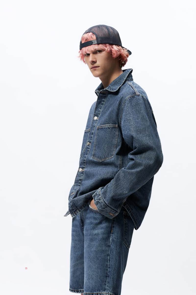 ZARA DENIM Övertröja Herr Blå | JSEYL-2807