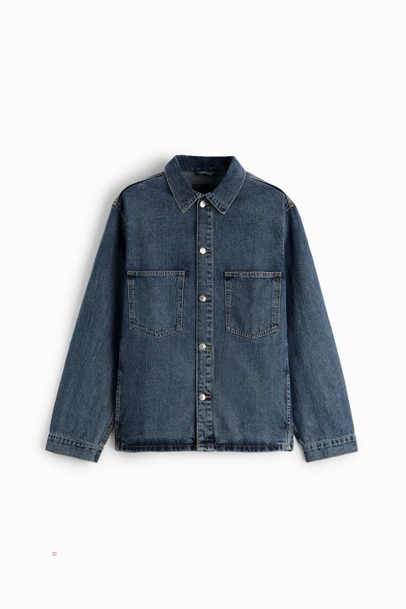 ZARA DENIM Övertröja Herr Blå | JSEYL-2807
