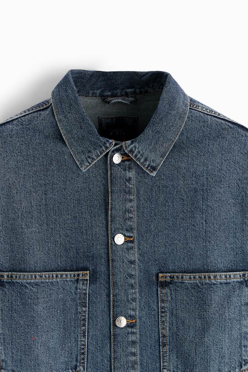 ZARA DENIM Övertröja Herr Blå | JSEYL-2807