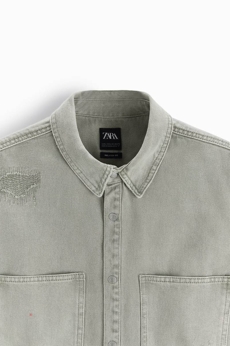 ZARA DENIM Övertröja Herr Khaki | RKQGP-0736