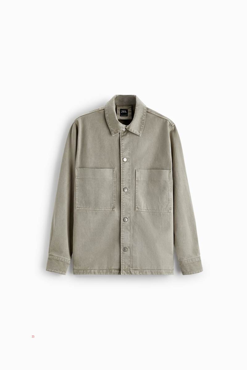 ZARA DENIM Övertröja Herr Ljuskhaki | YWFCK-1364