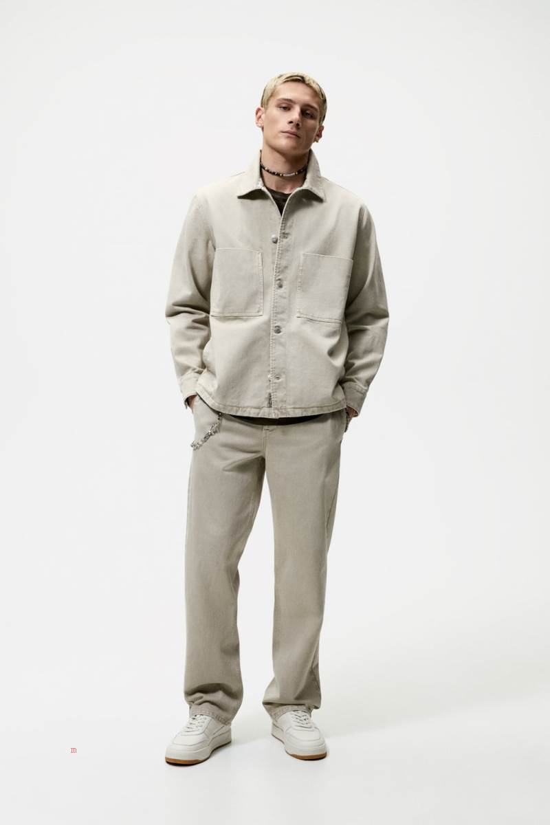 ZARA DENIM Övertröja Herr Ljuskhaki | YWFCK-1364