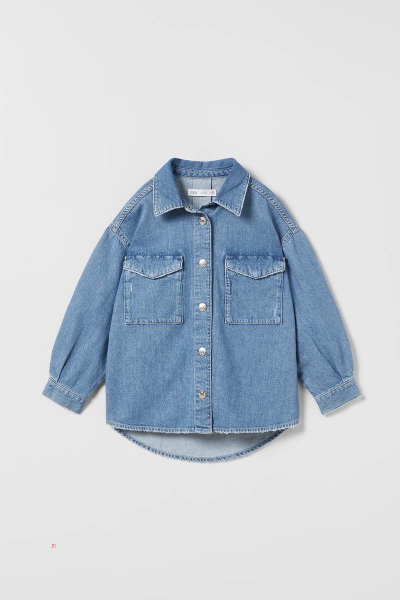ZARA DENIM Övertröja Tjej Blå | XPKCD-9351