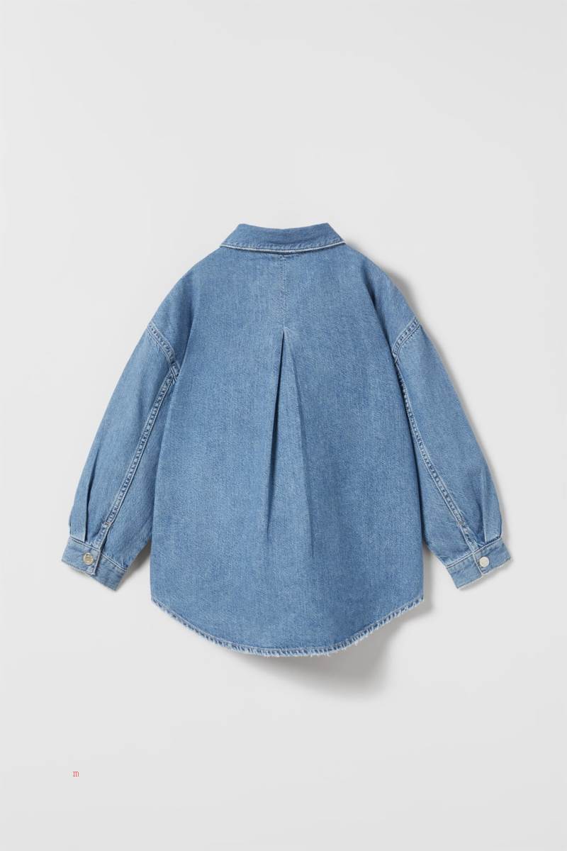 ZARA DENIM Övertröja Tjej Blå | XPKCD-9351