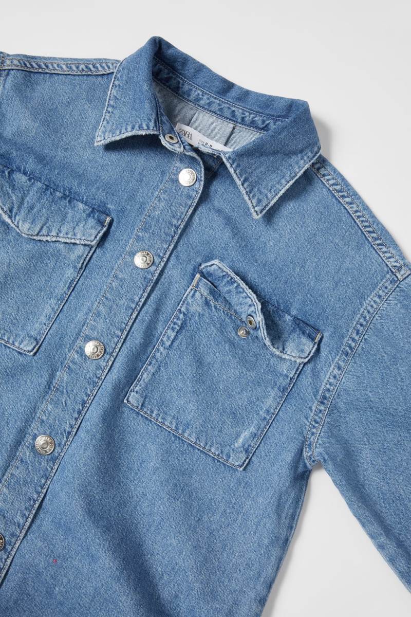 ZARA DENIM Övertröja Tjej Blå | XPKCD-9351