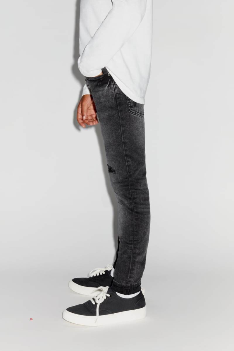 ZARA DESTROYED SKINNY Jeans Pojke Svarta | UTCZJ-5148