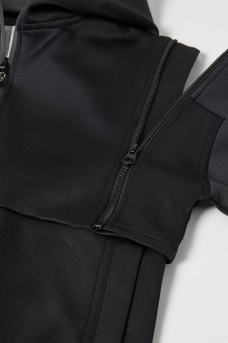 ZARA DETACHABLE SPORTY Jacka Pojke Svarta | TMZYL-4082
