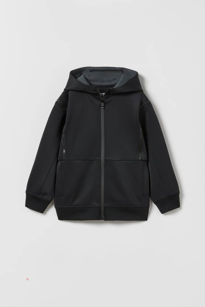 ZARA DETACHABLE SPORTY Jacka Pojke Svarta | TMZYL-4082