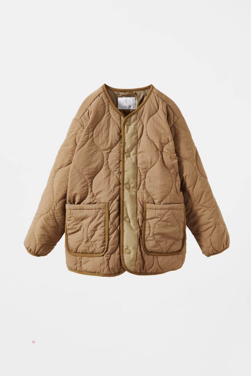 ZARA DETACHABLE WATER-REPELLENT PARKA Vinterjackor Pojke Bruna | QUSPE-5971