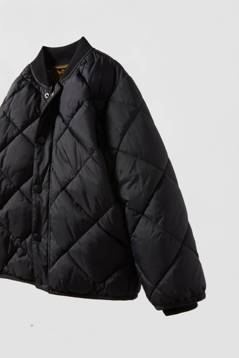 ZARA DIAMOND Quiltad Jacka Pojke Svarta | FSVGZ-4012
