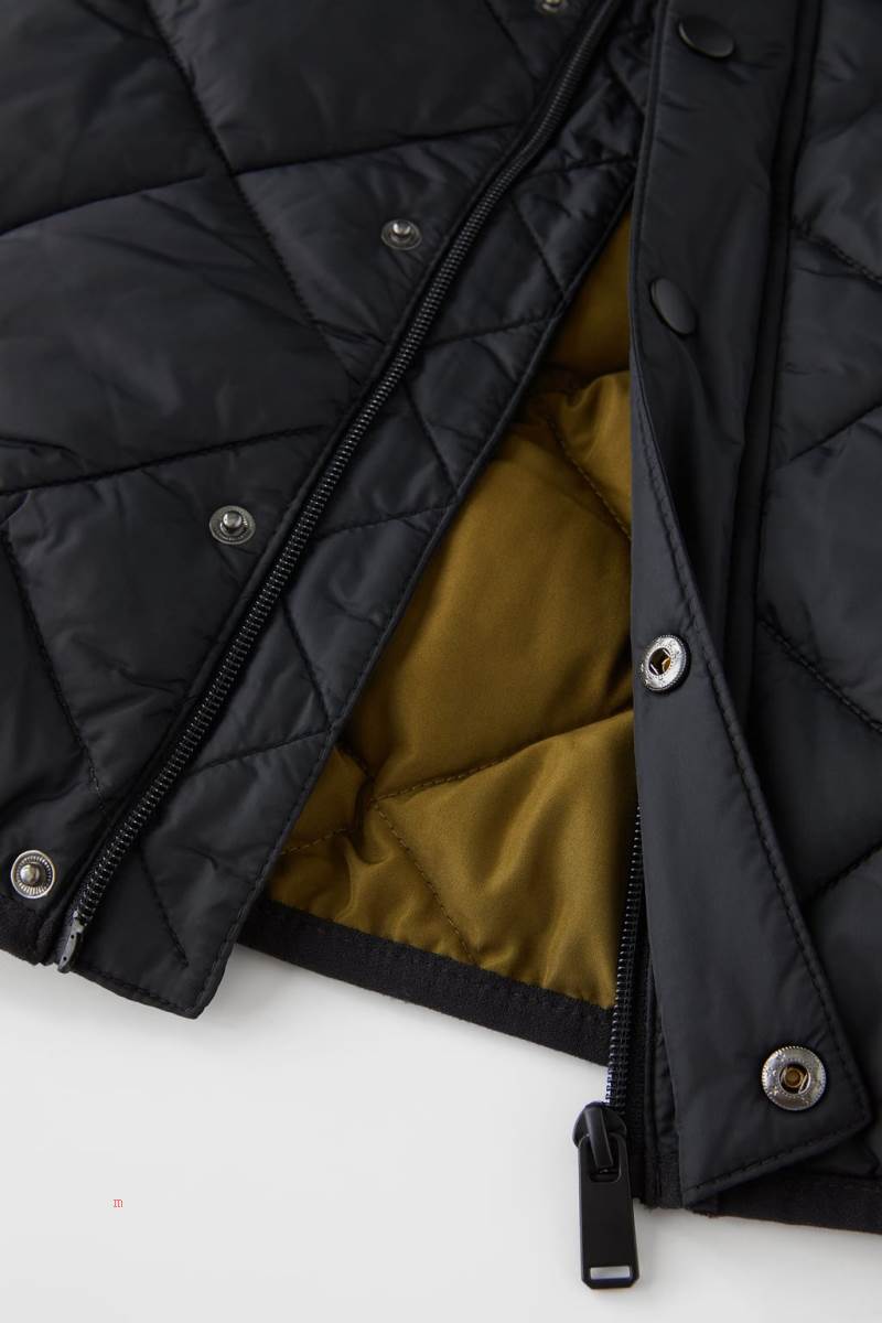 ZARA DIAMOND Quiltad Jacka Pojke Svarta | FSVGZ-4012