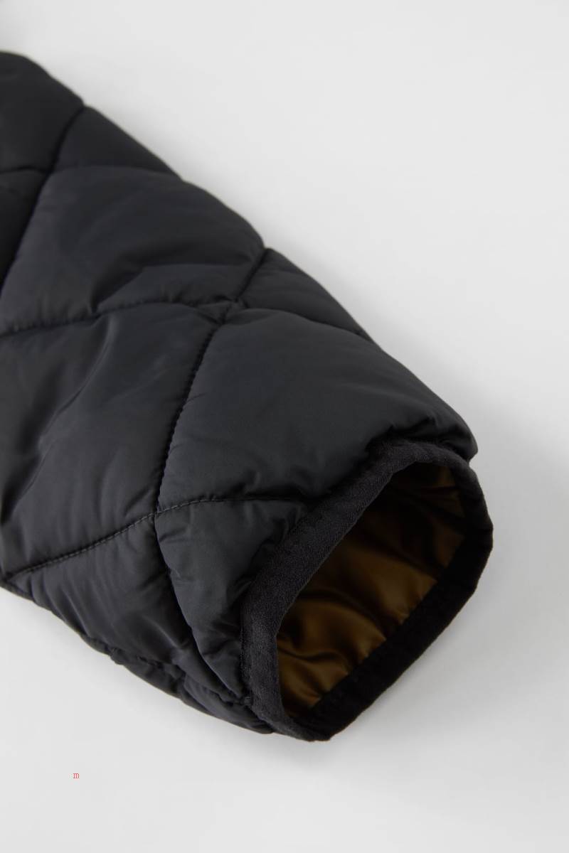 ZARA DIAMOND Quiltad Jacka Pojke Svarta | FSVGZ-4012