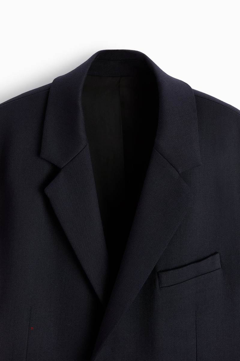 ZARA DOUBLE-BREASTED Rockar Herr Marinblå Blå | OKQZI-0875