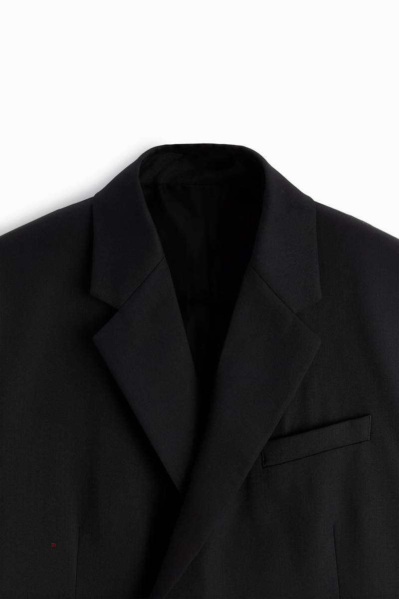 ZARA DOUBLE-BREASTED SUIT Blazers Herr Svarta | BHUAO-7189