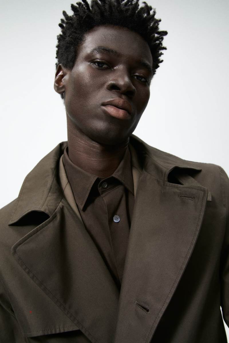 ZARA DOUBLE-BREASTED WATER-REPELLENT TRENCH Rockar Herr Bruna | BWHQS-7485