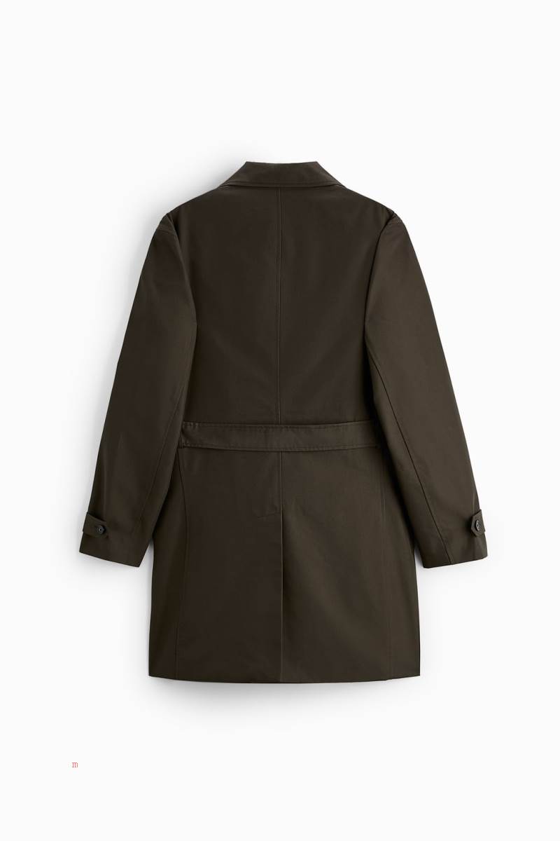 ZARA DOUBLE-BREASTED WATER-REPELLENT TRENCH Rockar Herr Bruna | BWHQS-7485