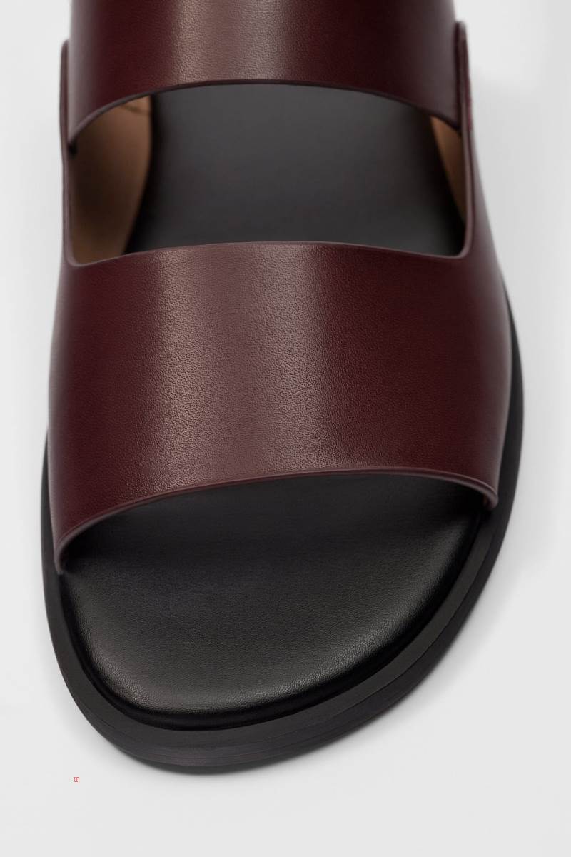 ZARA DOUBLE-STRAP Sandaler Herr Vinröda Röda | FYNDH-5381