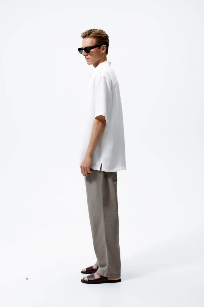 ZARA DOUBLE-STRAP Sandaler Herr Vinröda Röda | FYNDH-5381