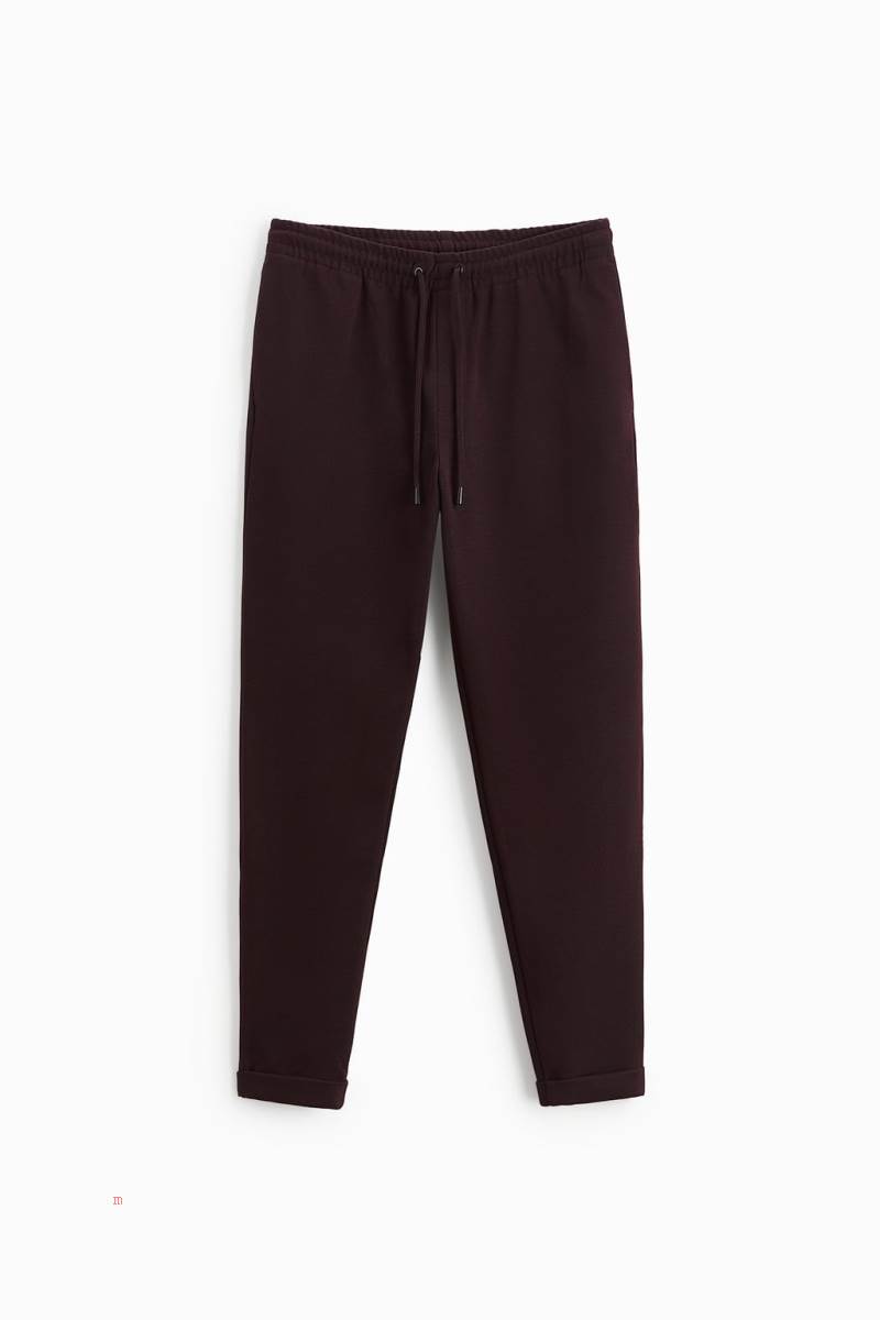 ZARA EASY CARE JOGGER WAIST Byxor Herr Vinröda | VENOA-8437