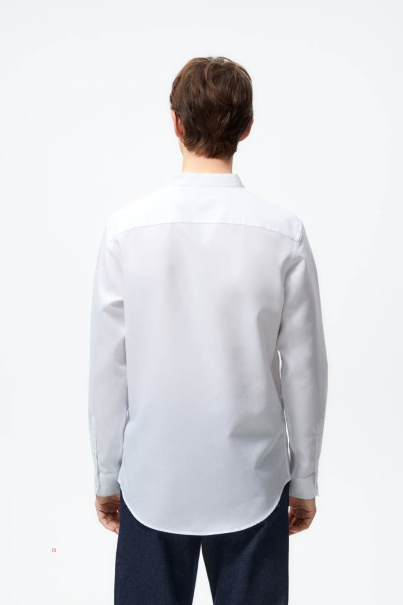 ZARA EASY CARE TEXTURED Skjorta Herr Vita | ODHUY-4965