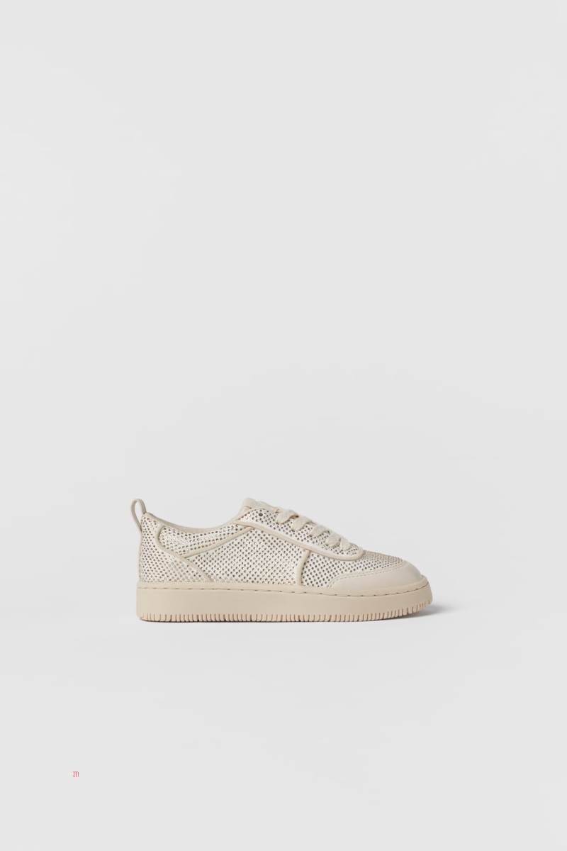 ZARA EMBELLISHED Sneakers Tjej Guld | NKOBV-4709