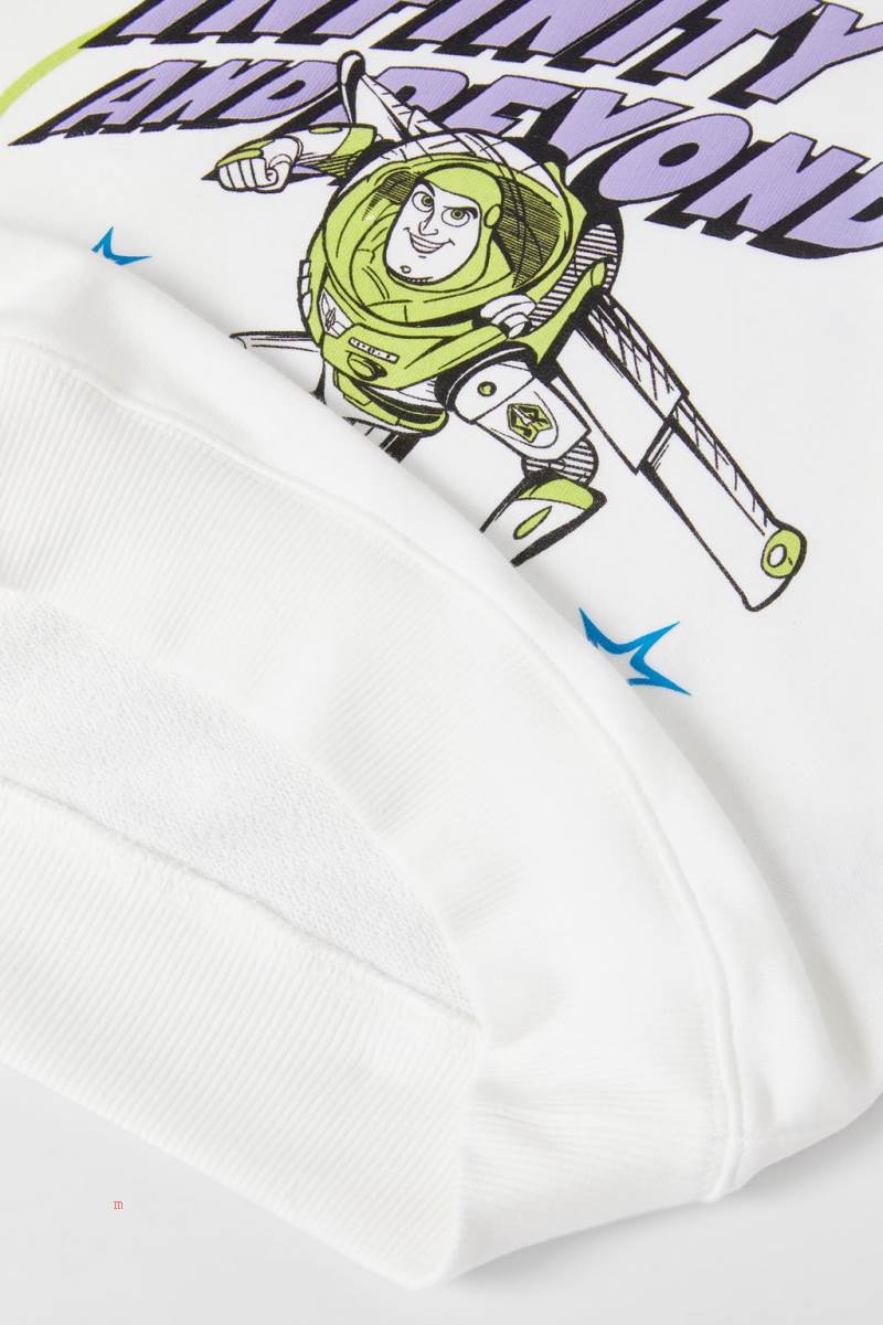 ZARA EMBOSSED BUZZ LIGHTYEAR © DISNEY Sweatshirt Pojke Vita | UOEDN-8342