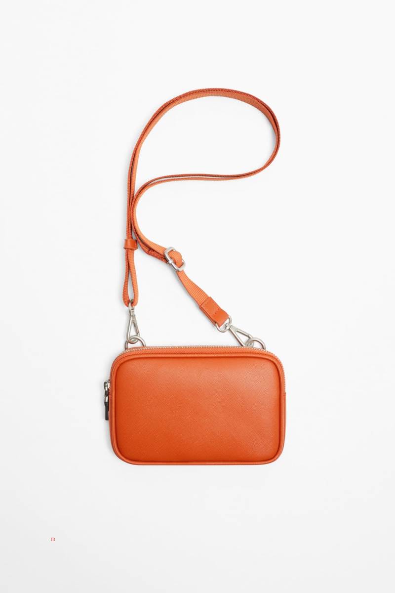 ZARA EMBOSSED MOBILE PHONE CARRYING CASE Telefonväska Herr Orange | IVSWG-2715