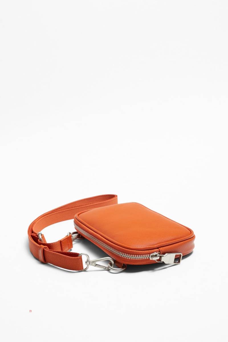 ZARA EMBOSSED MOBILE PHONE CARRYING CASE Telefonväska Herr Orange | IVSWG-2715